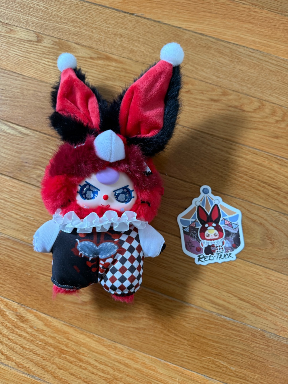 Baby Three Scary Clown Red Trick Key Chain Bag Charm